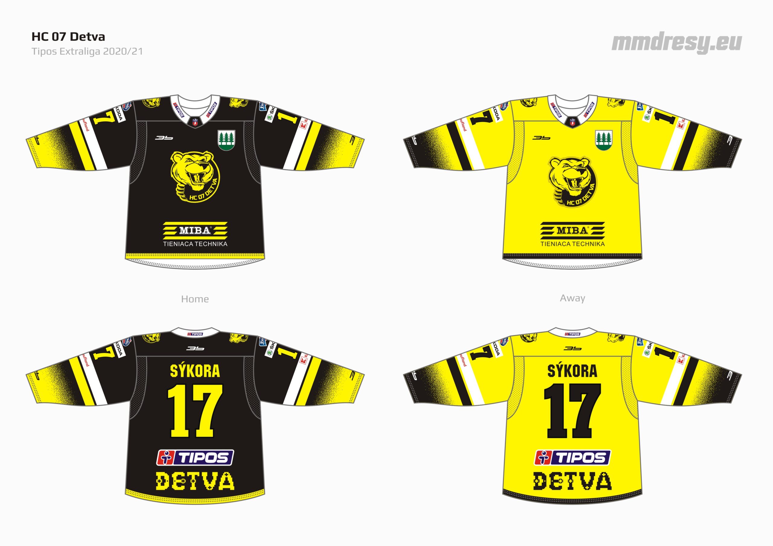 hc 07 detva dresy/jerseys